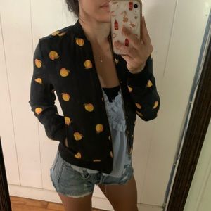 NWT Alternative Apparel Peach Print Bomber